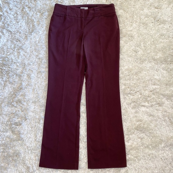 Burgundy Ann Taylor LOFT Dress Pants - Picture 2 of 6